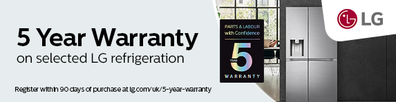 LG - 5 Year Warranty on selected Refrigeration - 31.12.2026