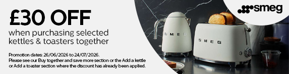 Smeg - �30 Discount when Purchasing Selected Kettles and Toasters Together - 24.07.2026
