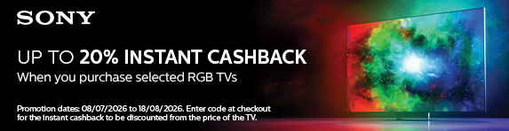 [HP]Sony - Up to 20% Instant Cashback with RGB TVs - 18.08.2026