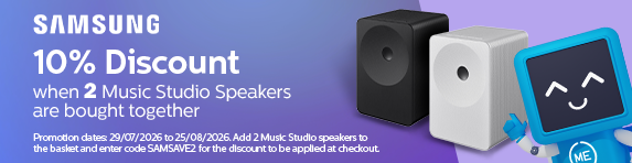 Samsung - 10% Discount When 2 Music Studio Speakers are Bought in the Same Transaction - 25.08.2026