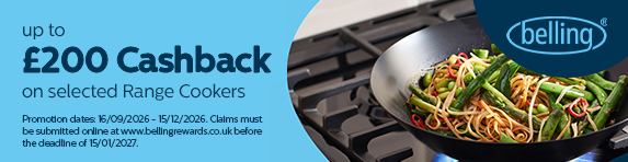 Belling - Up to ?200 cashback on selected range cookers - 15.12.2026