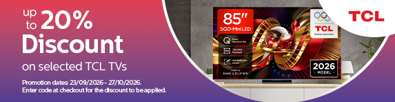 TCL - Up to 20% Discount on Selected TVs - 27.10.2026