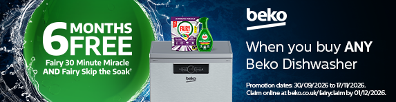 Beko - 6 Months Free Fairy when you buy any Beko Dishwasher - 17.11.2026