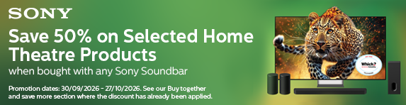 Sony - 50% Discount on Selected Home Theatre Products WBW Any Soundbar - 27.10.2026