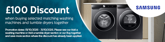 Samsung - Save �100 When Buying a Matching Washing Machine and Tumble Dryer Together - 31.10.2026