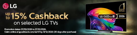 LG - Claim up to 15% Cashback on Selected TVs - 27.10.2026