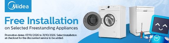 Midea - Free Installation on Selected Freestanding Appliances - 31.10.2026