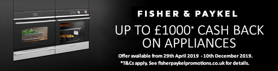 Fisher & Paykel up to ?1000 Cashback 29.04.2019 - 10.02.2019