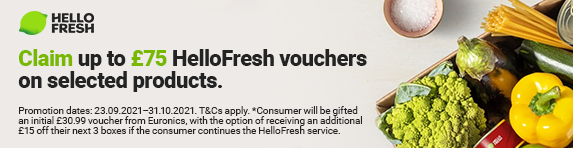 Euronics - HelloFresh ?75 Voucher - 31-10-2021