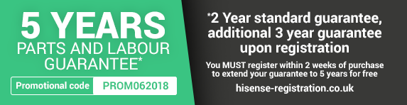 Hisense - 5 year guarantee Agency products - 31.12.2021