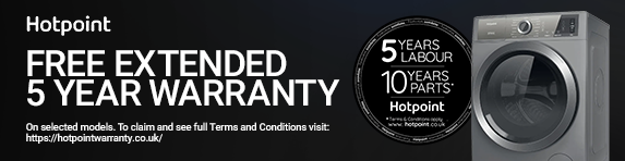 Hotpoint - 5 year warranty on selected washing machines - 31.12.2021
