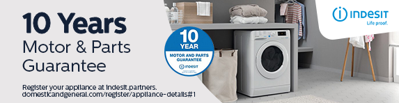 Indesit - 10 Years Parts Guarantee (S) - Ongoing