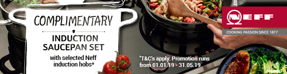 Neff Complimentary Induction Pan Set Promotion 01.01.2019 - 31.05.2019