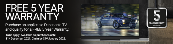 Panasonic - 5 year guarantee - 31.12.2021