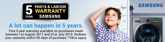 Samsung Extended 5 Year Warranty 01.08.2017 - 31.07.2019