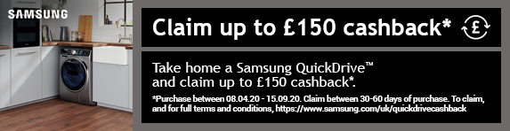 Samsung Quickdrive Cashback Promotion 08.04.2020 - 15.09.2020