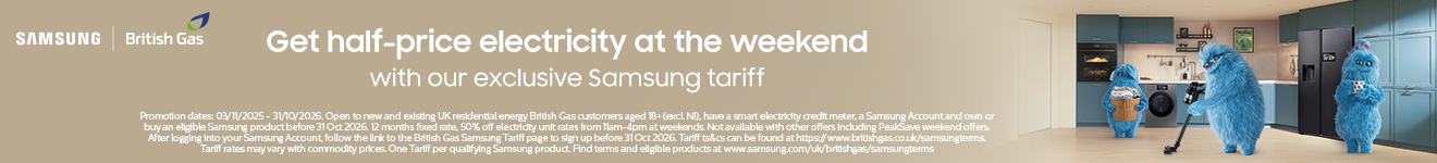 Samsung - Buy any eligible Samsung appliance to access our exclusive Samsung weekend saver fix tariff - 31.10.2026