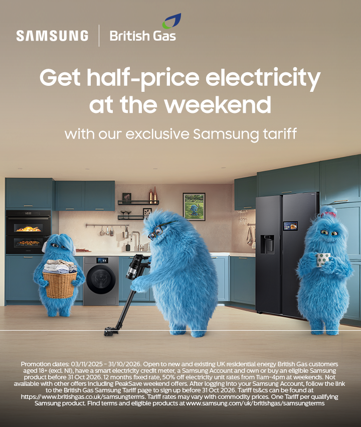 Samsung - Buy any eligible Samsung appliance to access our exclusive Samsung weekend saver fix tariff - 31.10.2026