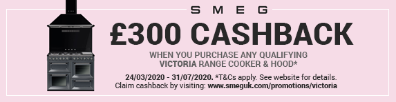 Smeg Victoria Range Cooker & Hood Cashback Promotion 24.03.2020 - 31.07.2020