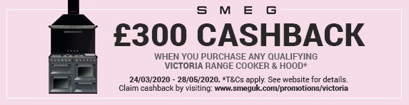 Smeg Victoria Range Cooker & Hood Cashback Promotion 24.03.2020 - 28.05.2020