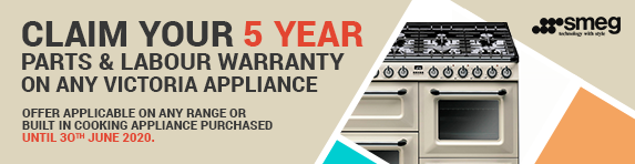 Smeg - 5 year guarantee on Victoria Range - 30.06.2020