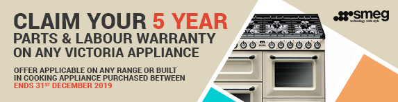 Smeg - 5 year guarantee on Victoria Range - 30.06.2019