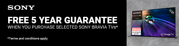Sony - 5 year guarantee on TVs - 31.12.2021