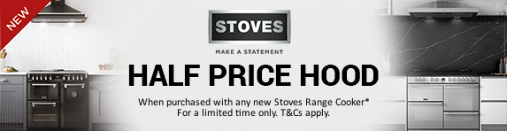 STOVES - Half Price Hood with any New Range Cooker 01.09.2018 - 31.12.2018