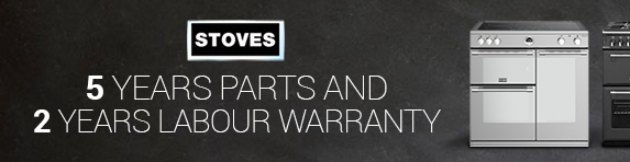 Stoves - 5 years parts and 2 years labour - Range Cookers - 31.12.2021