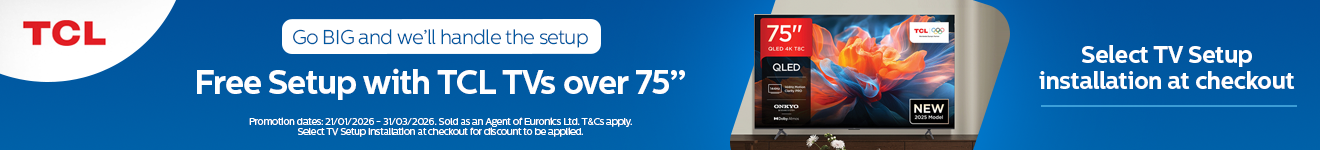 TCL - Free Setup with 75"+ TVs - 31.03.2026