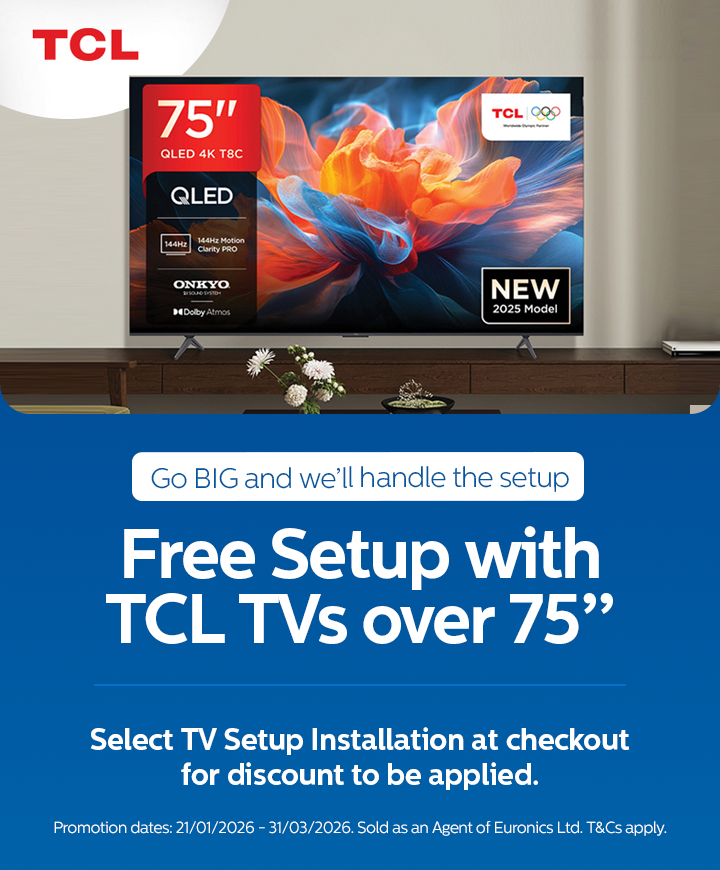 TCL - Free Setup with 75"+ TVs - 31.03.2026