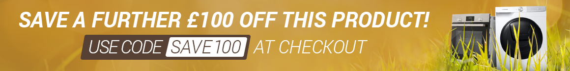 Use code SAVE100 for 100 pound off eligible appliances
