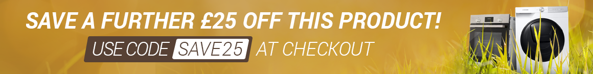 Use code SAVE25 for 25 pound off eligible appliances