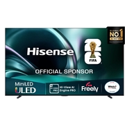 Hisense 100U7QTUK 100 ULED Mini LED Smart Television, 4K Ultra HD, Black, F Rated