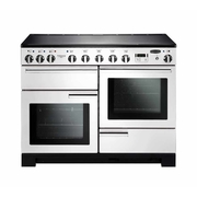 Rangemaster PDL110EIWH/C 110cm Induction Range Cooker Professional Deluxe White / Chrome, A Rated