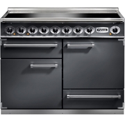 Falcon 1092 Deluxe Slate Brushed Chrome 110cm Induction Range Cooker, Grey, A Rated