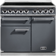 Falcon 1000 Deluxe Slate Brushed Chrome 100cm Induction Range Cooker, Grey, A Rated