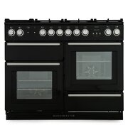 Rangemaster NEX110DFFBL/C 110cm Dual Fuel Range Cooker Nexus Black / Chrome, A Rated