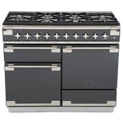 Rangemaster ELS110DFFSL 110cm Dual Fuel Range Cooker Elise Slate / Brushed Nickel, A Rated