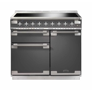 Rangemaster ELS100EISL 100cm Induction Range Cooker Elise Slate / Brushed Nickel, A Rated