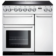 Rangemaster NEX90EIWH/C 90cm Induction Range Cooker Nexus White / Chrome, A Rated