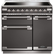 Rangemaster ELS90EISL 90cm Induction Range Cooker Elise Slate / Brushed Nickel, A Rated