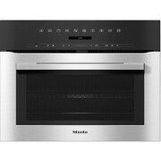 Miele ContourLine H7140BM CleanSteel Built-In Combination Microwave Oven, Stainless Steel