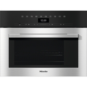 Miele ContourLine DGM7340 CleanSteel Built-In Combination Microwave Oven with Steam Function, Stainless Steel