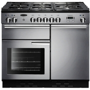 Rangemaster PROP100NGFSS/C 100cm Gas Range Cooker Professional Plus Stainless Steel / Chrome, A+ Rated