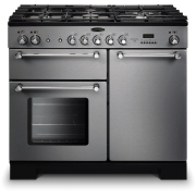 Rangemaster KCH100NGFSS/C 100cm Gas Range Cooker Kitchener Stainless Steel / Chrome, A+ Rated