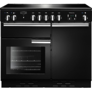 Rangemaster PROP100ECBL/C 100cm Ceramic Range Cooker Professional Plus Black / Chrome, A Rated