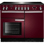 Rangemaster PROP100ECCY/C 100cm Ceramic Range Cooker Professional Plus Cranberry / Chrome, A Rated