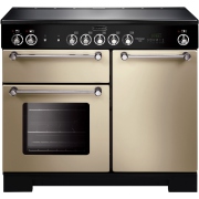Rangemaster KCH100ECCR/C 100cm Ceramic Range Cooker Kitchener Cream / Chrome, A Rated
