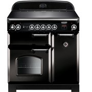 Rangemaster CLA90EIBL/C 90cm Induction Range Cooker Classic Black / Chrome, A Rated
